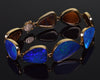 Australian Black Opal 14K Gold Bracelet C.1950 Size 7 3/8