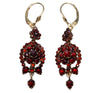 Antique Victorian Bohemian Garnet Gold Drop Earrings C.1890