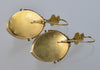 Antique Victorian 14K Gold Garnet Pearl Starburst Dangle Earrings C.1860
