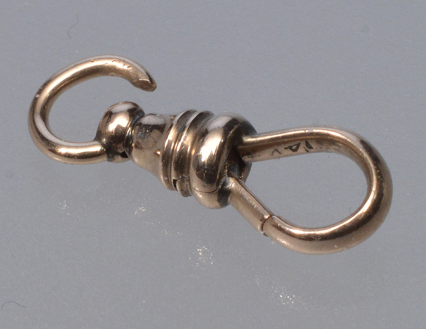 Victorian 14K Gold Dog Clip Clasp For Watch Chain 0375