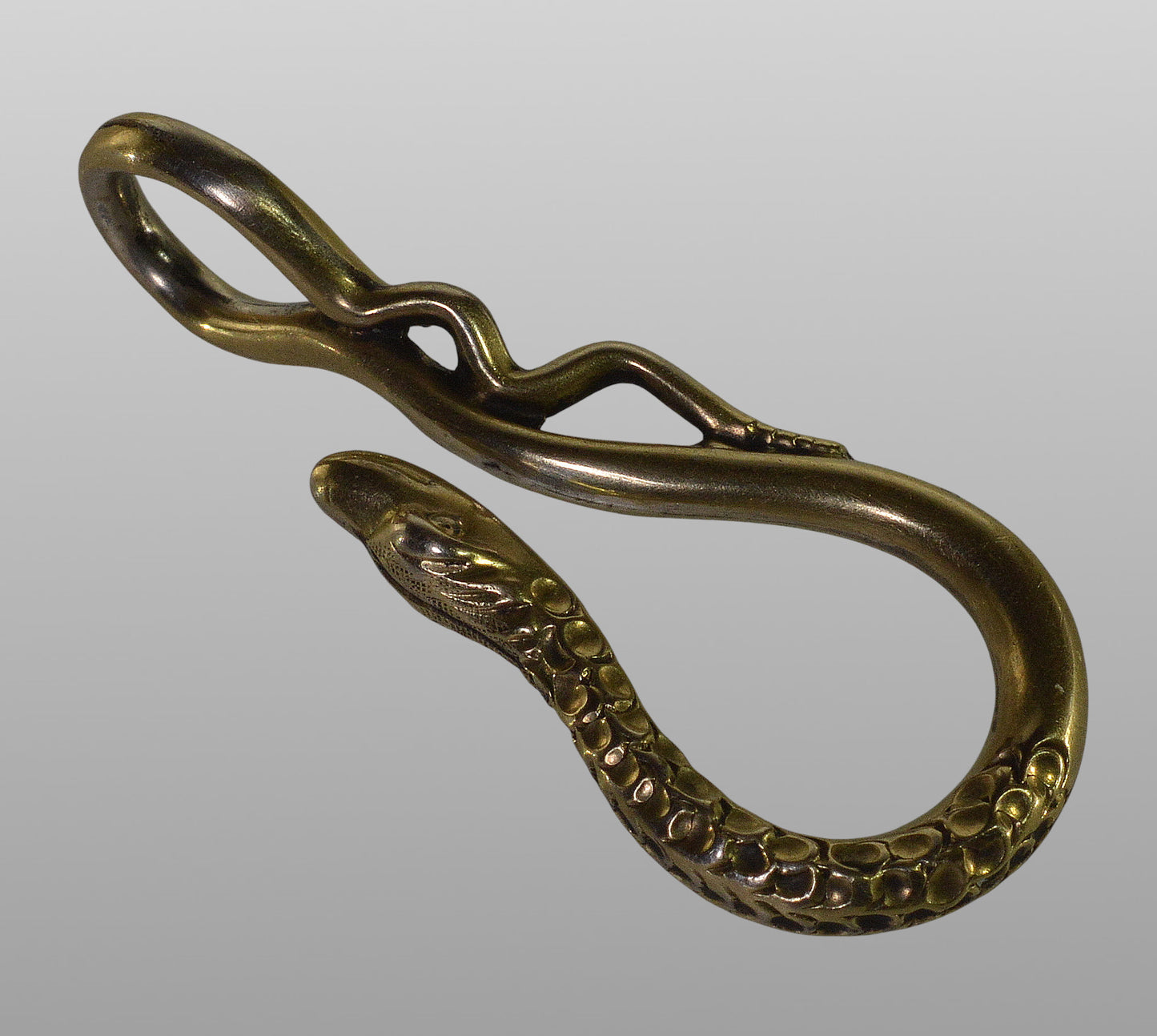 Antique Georgian 14K Gold Snake Hook Clasp For Chain Necklace C.1820 004089