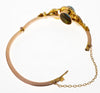 Antique Edwardian 15K Gold Turquoise Pearl Bangle Bracelet C.1900