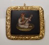 Victorian Large Micro Mosaic 14K Pendant Italian Grand Tour C.1860