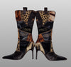 Roberto Cavalli Signature Pony Hair Calfskin Jaguar Print Boots 36 with Box