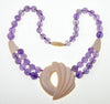 Antique Art Deco Carved Amethyst Bead Necklace C.1920 003568