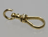 Victorian 10K Yellow Gold Dog Clip Clasp For Pocket Watch Albert Chain 0370