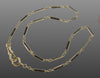 Antique Art Deco 14K Gold Enamel Bar Chain Necklace C.1920