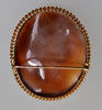 Antique Victorian Sibilla Cameo Brooch 18K Gold Carnelian Shell C.1850