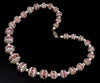 Antique Murano Venetian Glass Necklace Latticino Lamp Work Beads C.1930