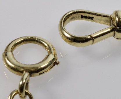 Antique Art Deco 14K Gold Enamel Bar Chain Necklace C.1920