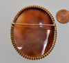 Antique Victorian Sibilla Cameo Brooch 18K Gold Carnelian Shell C.1850