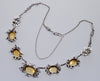 Antique Art Nouveau Sterling Citrine Link Necklace C.1900