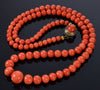 Antique Victorian Mediterranean Salmon Coral Necklace C.1880 003647