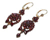 Antique Victorian Bohemian Garnet Gold Drop Earrings C.1890