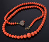 Antique Victorian Mediterranean Salmon Coral Necklace C.1880 003647
