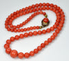 Antique Victorian Mediterranean Salmon Coral Necklace C.1880 003647