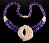 Antique Art Deco Carved Amethyst Bead Necklace C.1920 003568
