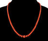 Antique Victorian Mediterranean Salmon Coral Necklace C.1880 003647