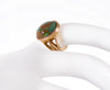 Art Nouveau Turquoise 14K Gold Ring Egyptian Revival C.1900 Size 2 1/2