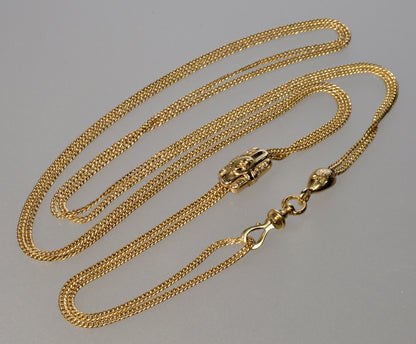 Antique Georgian 14K Gold Necklace Slide Guard Chain C.1820