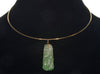 Antique Art Deco 9K Gold Jadeite Jade Pendant C.1920