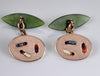Victorian Shibayama Insect Bug 9K Gold Cufflinks C.1890