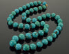 Antique Art Deco 14K Gold Turquoise Bead Necklace C.1920