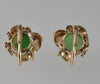 Antique Victorian 14K Gold Jade Cabochon Earrings C.1890