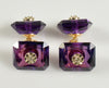 Antique Victorian 14K Gold Amethyst Diamond Cufflinks C.1890