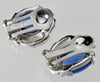 Trifari Philippe Book Piece Sapphire Glass Diamante Necklace Earrings Set C.1950