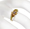 Antique Art Nouveau 18K Gold Enamel Diamond Ring C.1900 Size 5 1/2