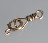 Victorian 10K Gold Dog Clip And Bolt Clasps Set For Pocket Watch Albert Chain 0392