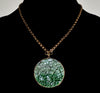 Vintage 14K Gold Carved Jadeite Jade Pendant Signed MONARCH C.1950