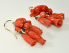 Antique Victorian Salmon Coral 14K Gold Necklace Earrings Set C.1860