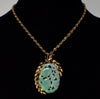 Art Deco 14K Gold Carved Jadeite Jade Large Pendant C.1920 (Copy)