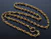 Antique Victorian 10K Gold Fancy Link Chain Necklace 19 1/2" C.1890 003873