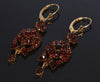 Antique Victorian Bohemian Garnet Gold Drop Earrings C.1890