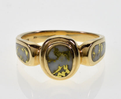 Gold Quartz 14K Ring Size 7 1/2 C.1930