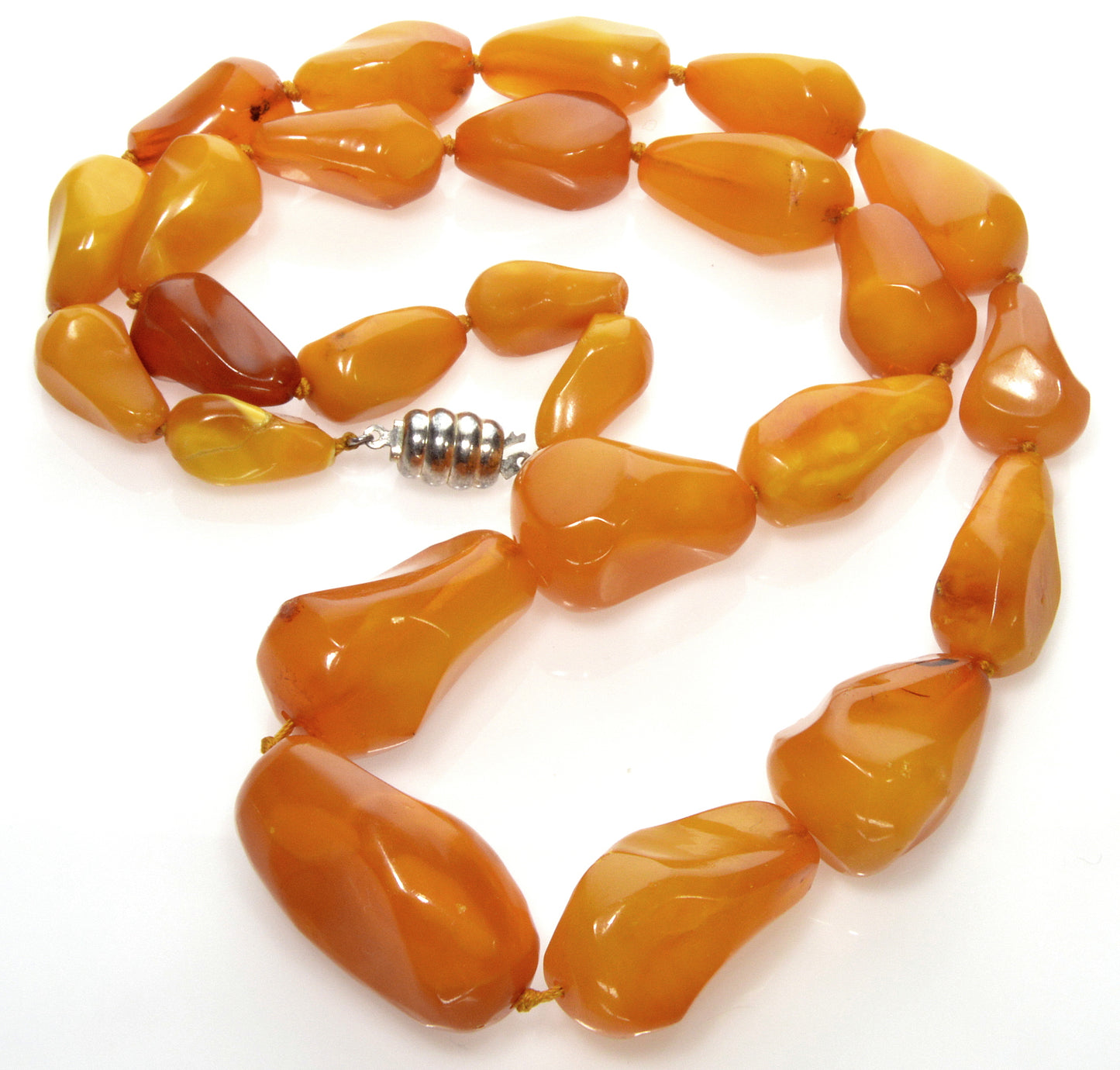 Baltic Butterscotch Egg Yolk Amber Necklace 78.6 G, 26 1/2"