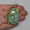 Art Deco 14K Gold Carved Jadeite Jade Large Pendant C.1920 (Copy)