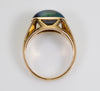 Art Deco Black Opal 14K Gold Solitaire Ring Size 5 1/2 C.1930