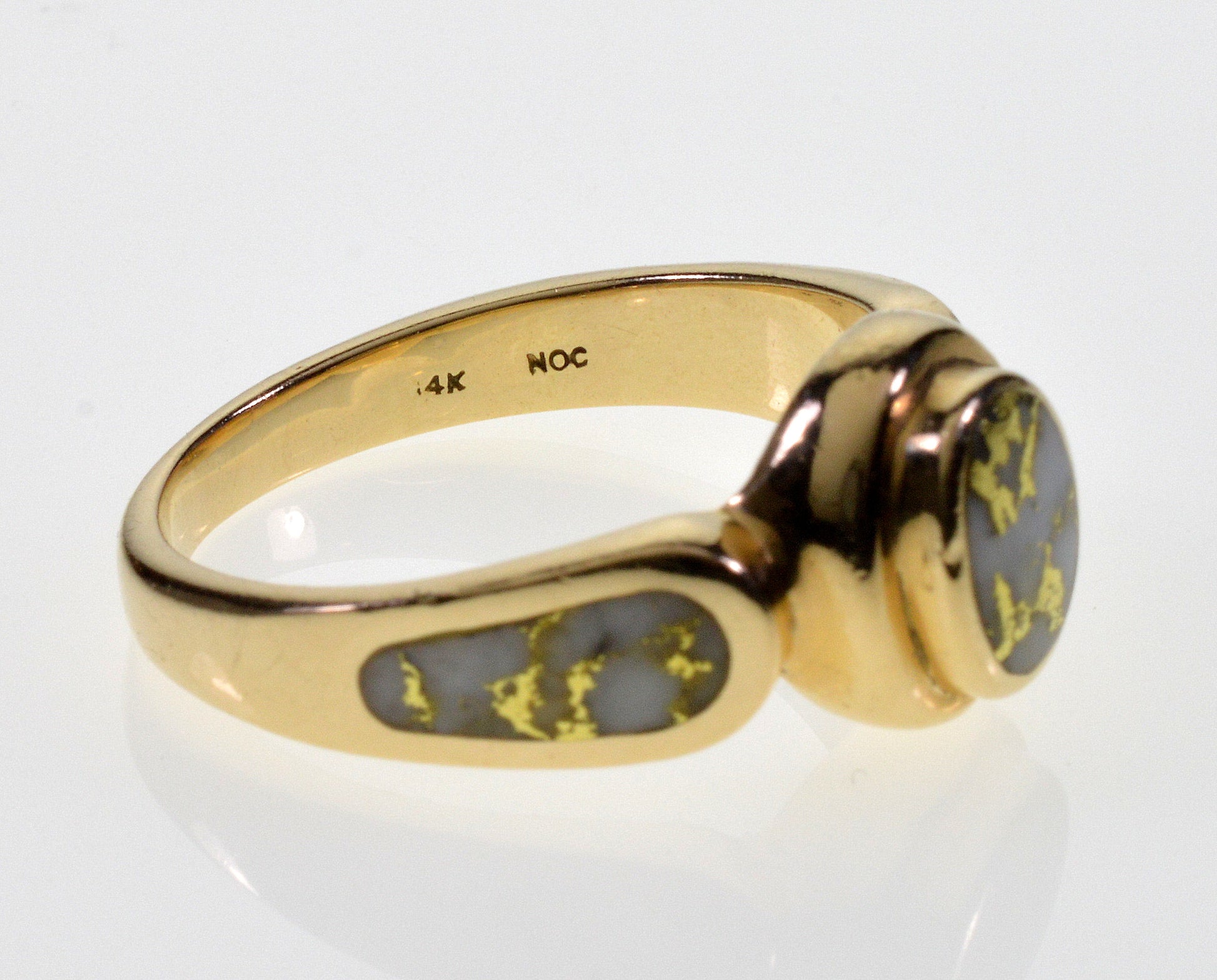 Gold Quartz 14K Ring Size 7 1/2 C.1930