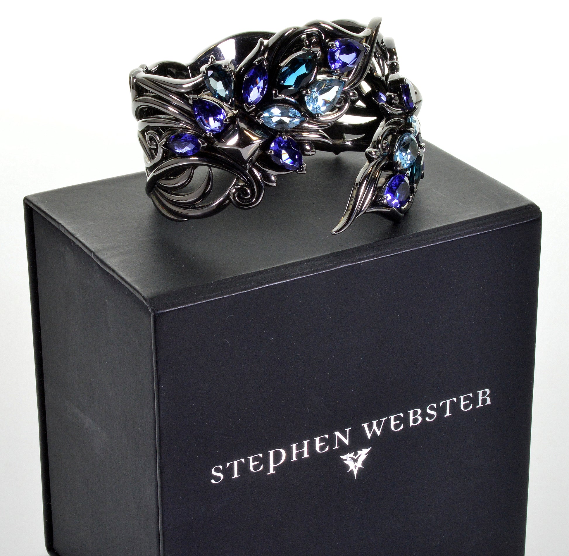 NIB Stephen Webster Sterling Topaz Amethyst Cuff Bracelet