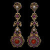 Antique Austro-Hungarian Red Coral Necklace Earrings Bracelet Set Seed Pearl Silver C.1890