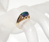Art Deco Black Opal 14K Gold Solitaire Ring Size 5 1/2 C.1930
