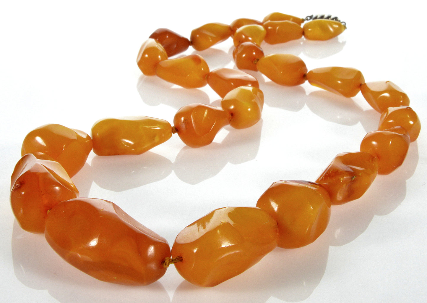 Baltic Butterscotch Egg Yolk Amber Necklace 78.6 G, 26 1/2"