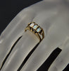 14K Gold Australian Opal Diamond Ring Designer Size 6 1/4
