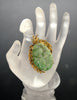 Art Deco 14K Gold Carved Jadeite Jade Large Pendant C.1920 (Copy)