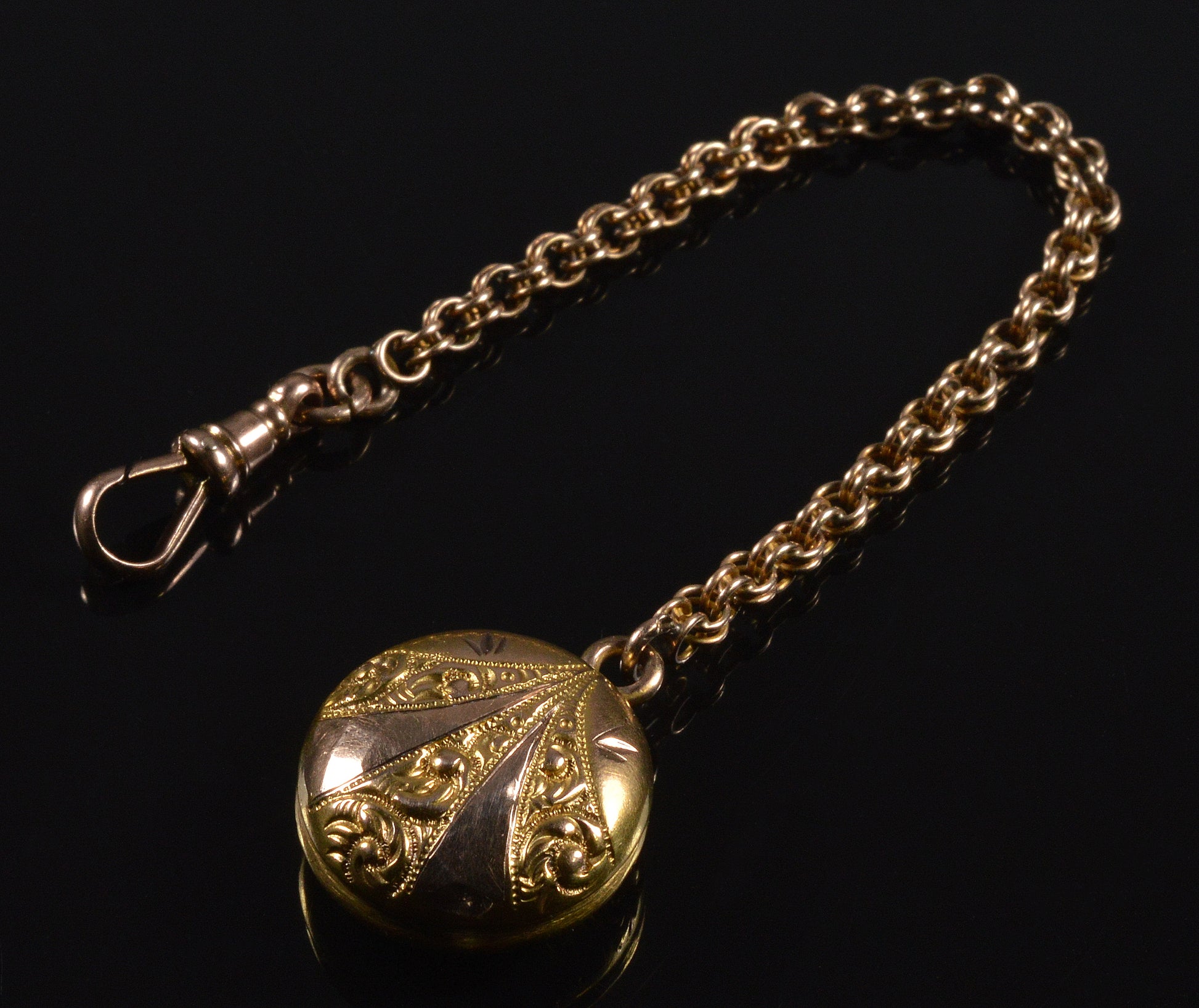 Antique Victorian 10K Gold Fancy Fob Pendant C.1890