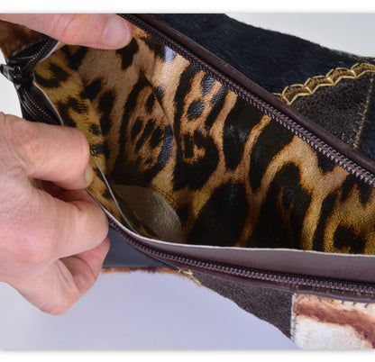 Roberto Cavalli Signature Pony Hair Calfskin Jaguar Print Boots 36 with Box